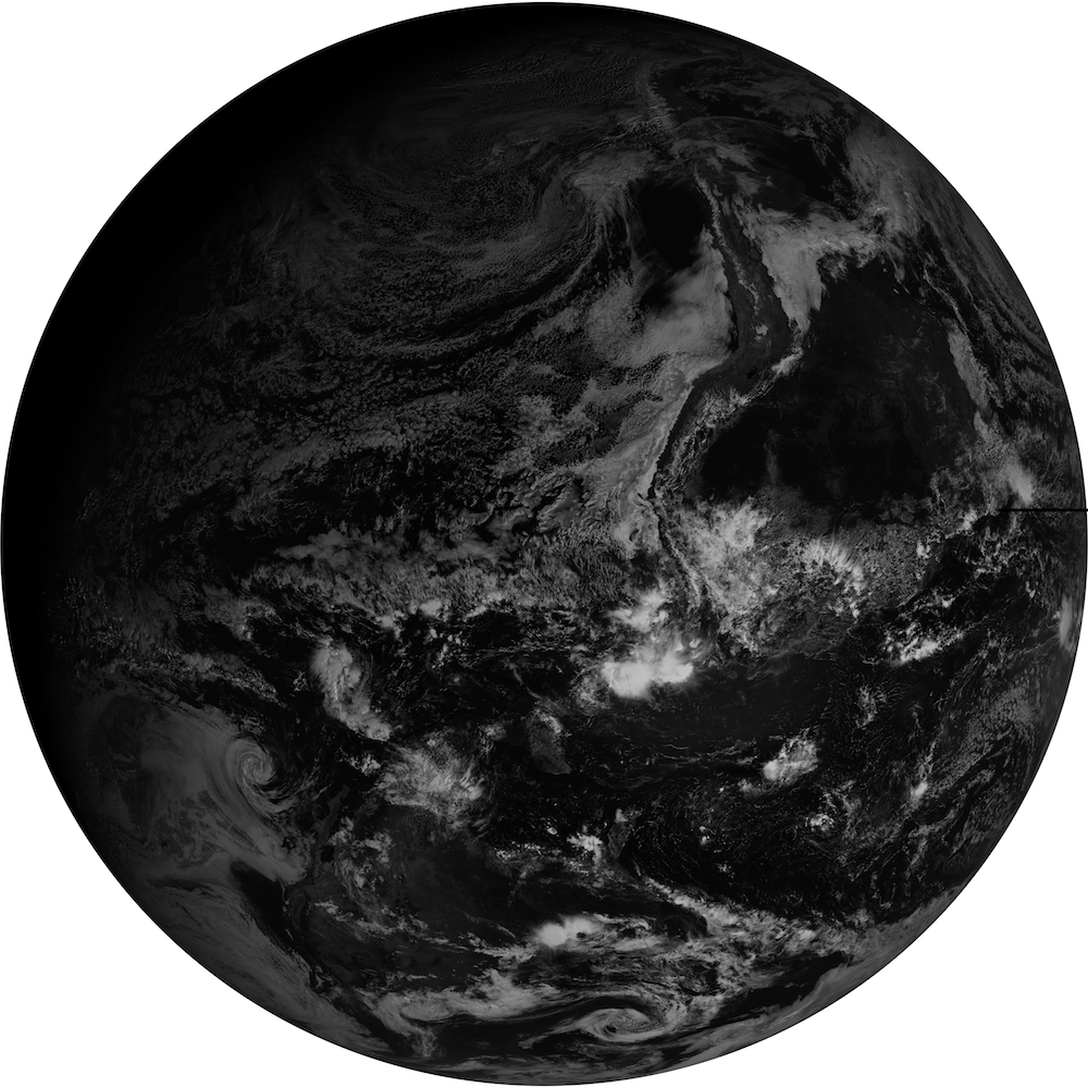 Full Disk GOES-16 Sample Image Created Using GDAL